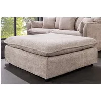 riess-ambiente Fußhocker HEAVEN 100cm beige · Hussensofa inkl. Kissen und abnehmbaren Bezug (Einzelartikel, 1 St), Wohnzimmer-Hocker · Bouclé-Bezug · Federkern-Polsterung · Landhausstil