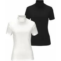 Flashlights Rollkragenshirt (Packung, 2er-Pack) eng geschnitten, aus Baumwolle, Kurzarm, ohne Kapuze