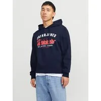 Jack & Jones Kapuzensweatshirt JJELOGO SWEAT HOOD 2 COL 24/25 NOOS mit Logo Print
