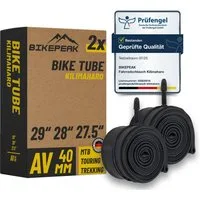 BikePeak Fahrradschlauch BikePeak 2x Fahrradschlauch Kilimaharo MTB 29 Zoll AV 40/62-584/635