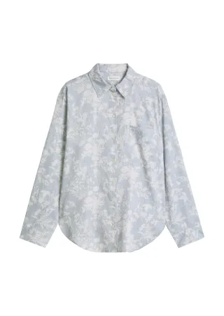 Marc OPolo Casual - Bedruckte Bluse loose Light Blue - Gr. - 38