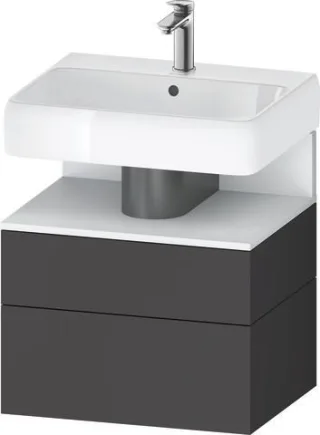 Duravit Qatego Waschtischunterbau wandhängend Graphit Matt 590x470x590 mm - QA4393018490000 QA4393018490000