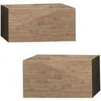 BMG Möbel Nachtschrank Faro 1 (Nachtkonsole) griffloses Design, wandhängend mit Schublade
