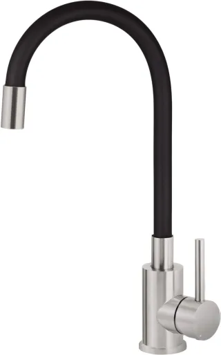 Neuesbad Spültischarmatur mit FLEXIBLE Auslauf, Edelstahl-Schwarz NB1DEBOCB7201