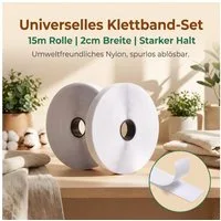 AIMAX Klettband Klettband selbstklebend extra stark 15m x 20mm für Haushalt