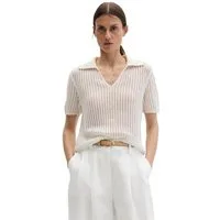 Marc O'Polo Polokragenpullover aus Bio-Baumwolle-Leinen-Mix