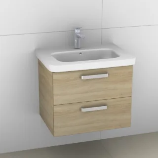 Artiqua 411 Waschtischunterschrank für DuraStyle 232065 Castello Eiche quer NB, 411-WU2L-D40-7134-42 411-WU2L-D40-7134-426
