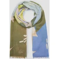 s.Oliver Schal Tuch, Floraler Schal aus Baumwoll-Modal-Mix