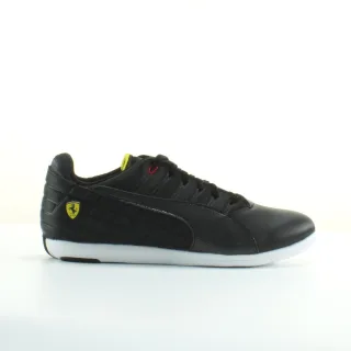 Puma Ferrari Pedale 4 schwarze Ledermenschen Schnürtrainer 305504 02