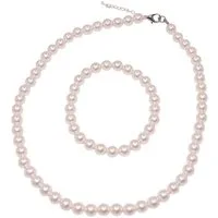 Firetti Ketten und Armband Set Multipack Schmuck Geschenk Schmuckset (Set, 2-tlg), Made in Germany - mit Muschelkernperle