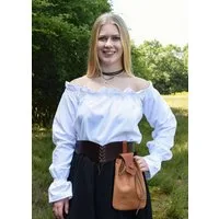 Battle Merchant Ledergürtel Mieder-Gürtel aus Leder Braun
