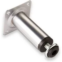 SO-TECH® Möbelfuß Möbelfuß mit Höhenverstellung Ø 30 mm Höhe: 100-150 mm, Höhe 100 mm, Chrom matt mit Bodengleiter