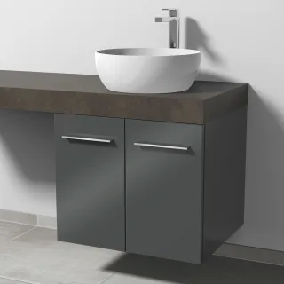 Sanipa Waschtischunterbau mit Türen 2morrow (G2361) 510x600x520 Anthrazit-Glanz, G236179 G236179