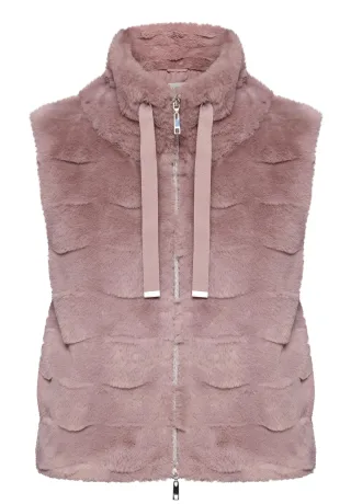 CARTOON - Fake Fur-Weste Light Mauve - Gr. - 44