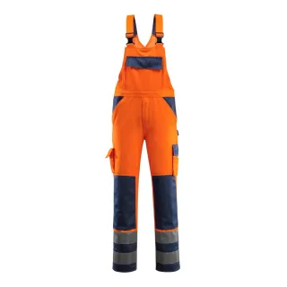 MASCOT Barras Latzhose mit Knietaschen SAFE COMPETE Hi-vis Orange / Marine 46 - 07169-860-141-82C46