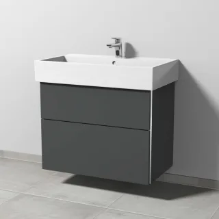 Sanipa 3way Waschtischunterbau zu Duravit Vero Air Waschtisch mit 2 Auszügen, Anthrazit-Matt BR43422