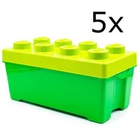 LEGO® Aufbewahrungsbox LEGO: grüne Aufbewahrungsbox, 5 Stück