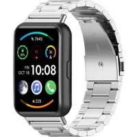 Wigento Smartwatch-Armband Metall Edelstahl Verschluss für Huawei Watch Fit 5 4 / 5 4 Pro / 3, Ersatz Austausch Edelstahl Armband