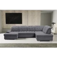 WERK2 Wohnlandschaft Kordula-New Multifunktion Couch, Breite 332cm, bequem, U-Form, Sofa in U-Form mit Schlaffunktion & Bettkasten, Schlafcouch