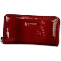 Jennifer Jones Clutch Jennifer Jones Damen Clutch RFID Schutz (Wristlet), Wristlet, Clutch, Portemonnaie Leder, rot ca. 19cm x ca. 10cm