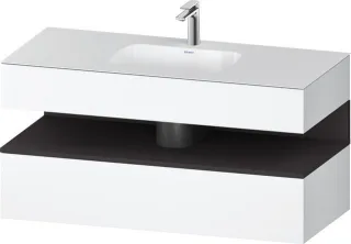 Duravit Qatego Einbauwaschtisch mit Konsolenwaschtischunterbau Weiß Matt 1200x550x600 mm - QA4787080 QA4787080180000