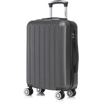 YONSLY Hartschalen-Trolley Reisekoffer, Rollkoffer Handgepäck,Zahlenschloss, 4 Rollen, Weichem Gummigriff Robuster ABS-Koffer für Langstreckenreisen
