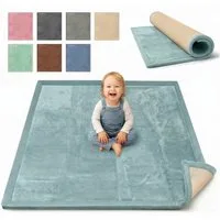 BabyBeFun Spielmatte [Extra Weich] 3cm dicke Krabbelmatte Baby, hochwertiger Memory-Schaum, Rutschfest, Deutsche Marke