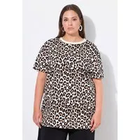 MIAMODA T-Shirt Leo-Shirt Boxy Fit Leomuster Halbarm