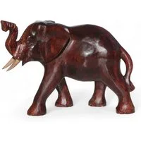 Wogeka Tierfigur Elefant Holz Figur Dekoration Tier Statue Afrika