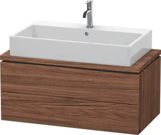 Duravit L-Cube Konsolenwaschtischunterbau wandhängend Nussbaum dunkel Matt 920x477x400 mm - LC580802 LC580802121