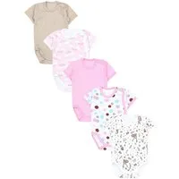 TupTam Kurzarmwickelbody TupTam Baby Mädchen Kurzarm Wickelbody Baumwolle 5er Set