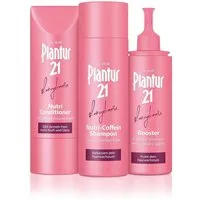 Plantur 21 Haarpflege-Set #langehaare Set: Nutri-Coffein-Shampoo, Booster, Nutri-Conditioner, 1-tlg.