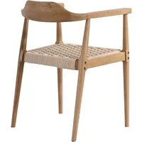 LIM HOME Esszimmerstuhl SW010 (Packung, 1 St), FSC®Eichenholzrahmen mit Sitzfläche aus Papierseil, einfache Montage