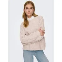 ONLY Rundhalspullover ONLSIMONI L/S O-NECK PULLOVER KNT NOOS Materialmix, regular fit