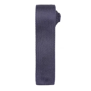 Premier Mens Slim Textured Knit Effect Krawatte (2er-Pack) (Stahl)