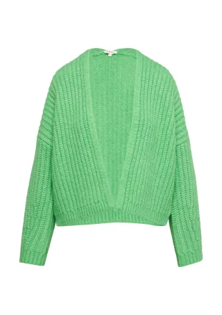 s.Oliver Red Label - Weiche Strickjacke aus Polylana grün - Gr. - 36