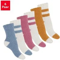 Footstar Kuschelsocken Plüschsocken für Damen & Herren Socken (6 Paar)
