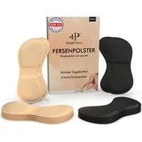 Health Press Fersenkissen Selbstklebende Komfort Schuheinlagen für zu große Schuhe