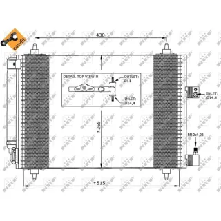 NRF Klimakondensator + Trockner Citroen C5 C6 Peugeot 407