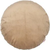 beties Kissenbezug Samt&Sonders, (1 Stück), Kissenhülle rund ca. 40 cm Samtkissen warm & weich Braun-beige