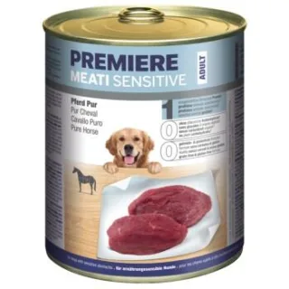 PREMIERE Meati Sensitive Pur Nassfutter Hund, Adult, Pferd pur 24x800 g