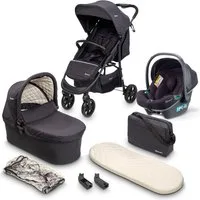 BabyGo Kombi-Kinderwagen Style - 3in1, (Set), inkl. Babyschale mit Adaptern u. Wickeltasche