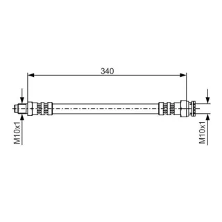 Bosch Bremsschlauch vorne Mercedes 123 124 190 E-Klasse S-Klasse Sl