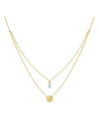 Fascination by Ellen K. Halskette Gold 375 zweifarbig Zirkonia
