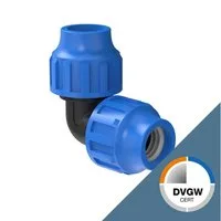 Kirchhoff Schlauchverbinder PE Rohr Verschraubung, PE Fitting, Kupplung, Klemmverbinder, DVGW