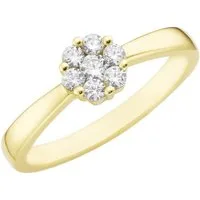Smart Jewel Fingerring Blüte, Zirkonia Steine, Silber 925