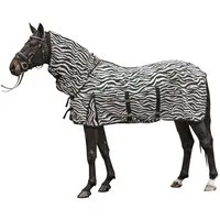 HKM Pferde-Fliegendecke HKM Fliegendecke mit Halsteil -Zebra- mit Bauchlatz