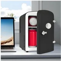 ZMH Kühlbox 4L Mini Kühlschränke - Fridge Leise Rosa/Schwarz/Weiß 12V 230V, 4 l, Kühlschrank für Getränke Flüsterleiser Betrieb 25 dB Reisen Wohnmobil