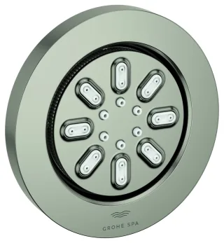 GROHE Seitenbrause 26801 Rainshower Aqua rund 2 Strahl 3,3 l/min satin steel, 26801MS0 26801MS0