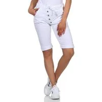CLEO STYLE Bermudas Damen Bermuda 20828 34-38 Weiß